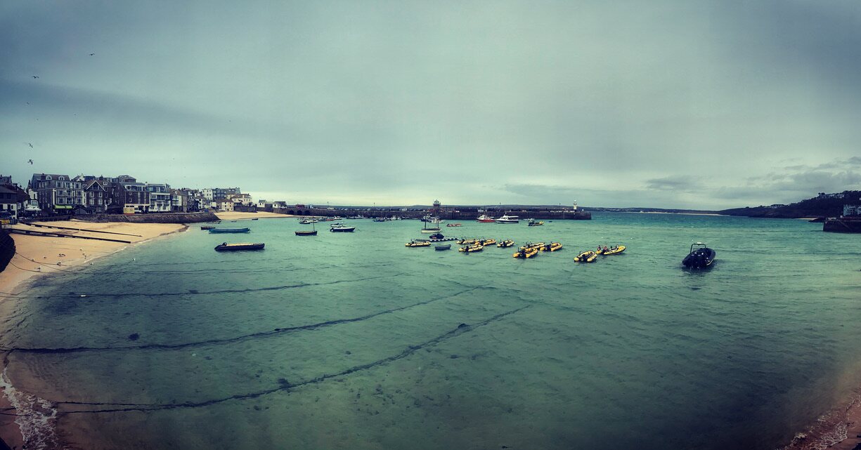 Atmospheric coastline and water scouted in Cornwall
