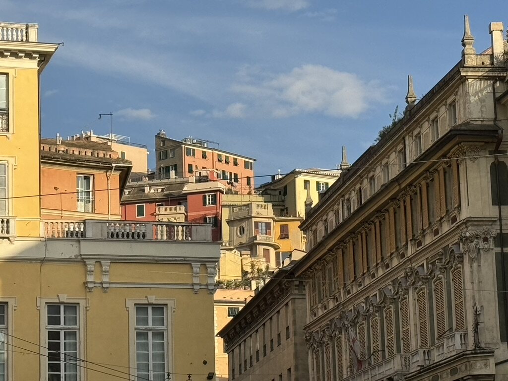 Colourful historic city architecture scouted in Italy