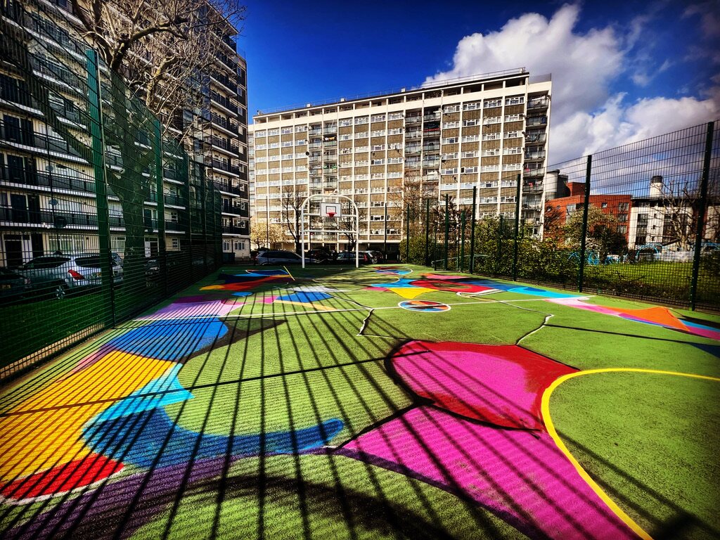 Colourful modern exterior location scouted in London