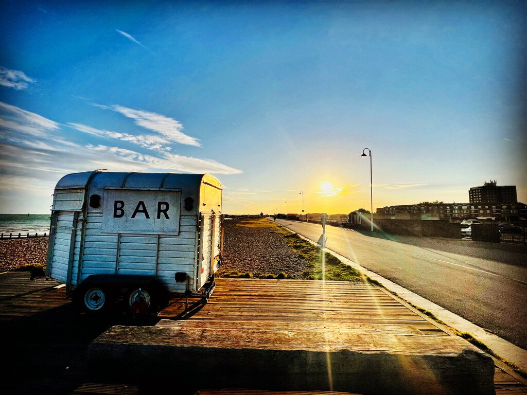 Roadside bar and open landscape scouted in Sussex