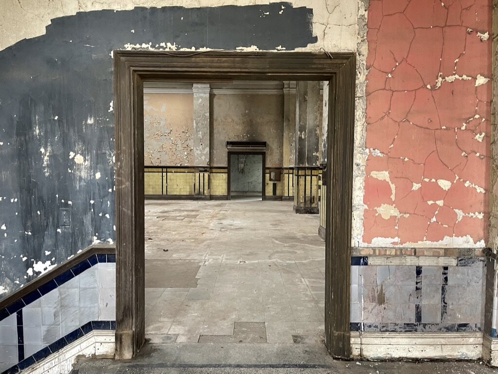 Textured period interior and doorway scouted at West Dean